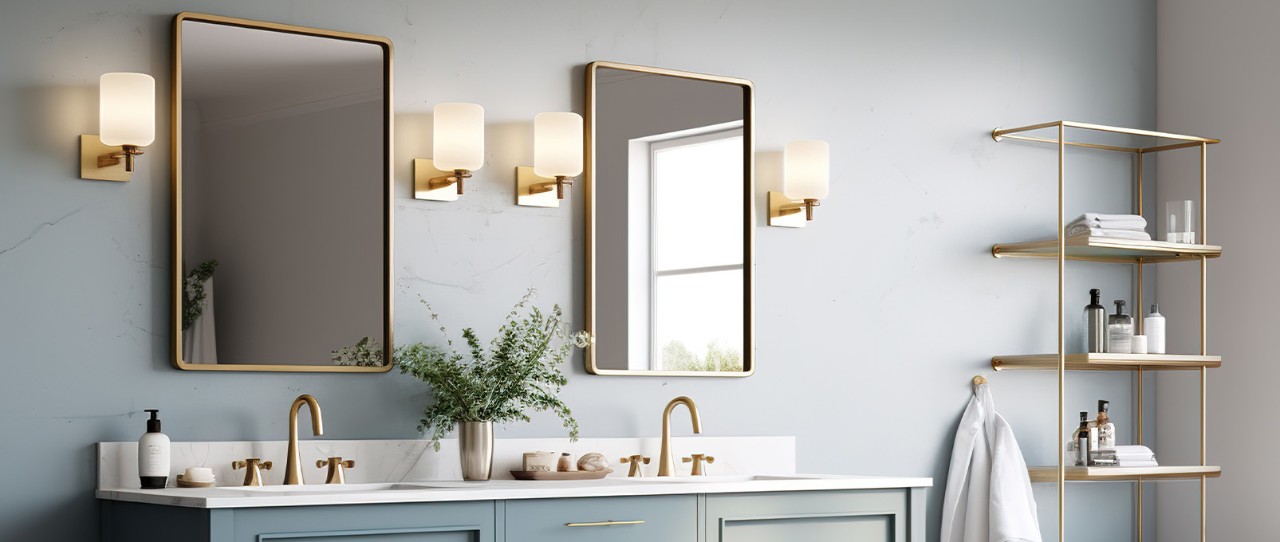 Dual vanity bathroom.